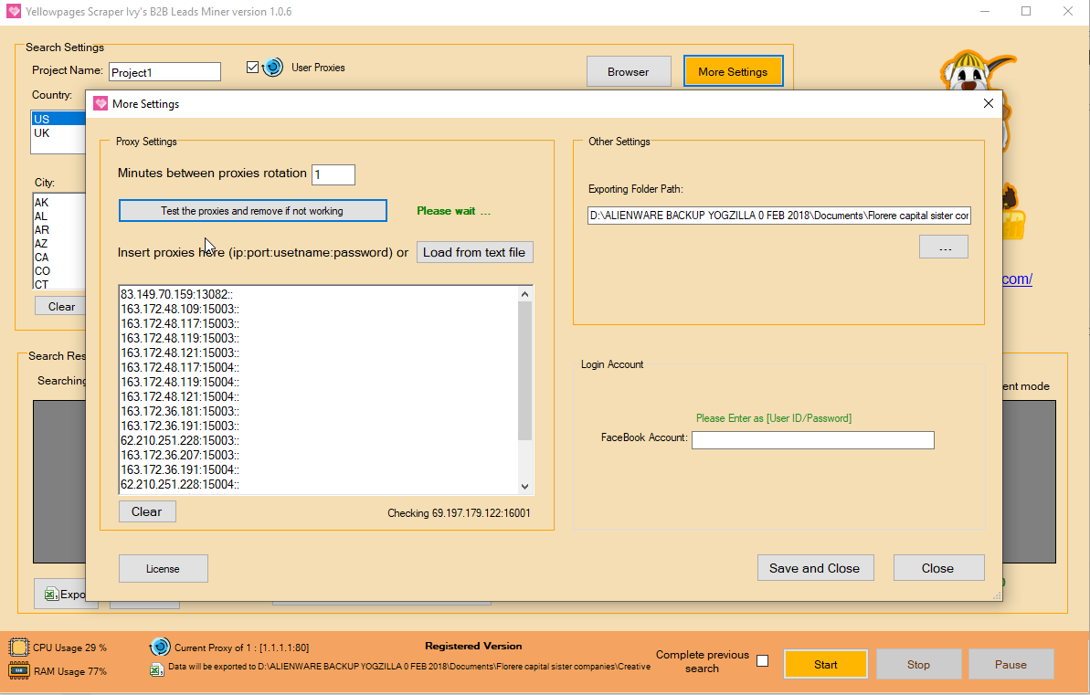 yellow pages data extractor