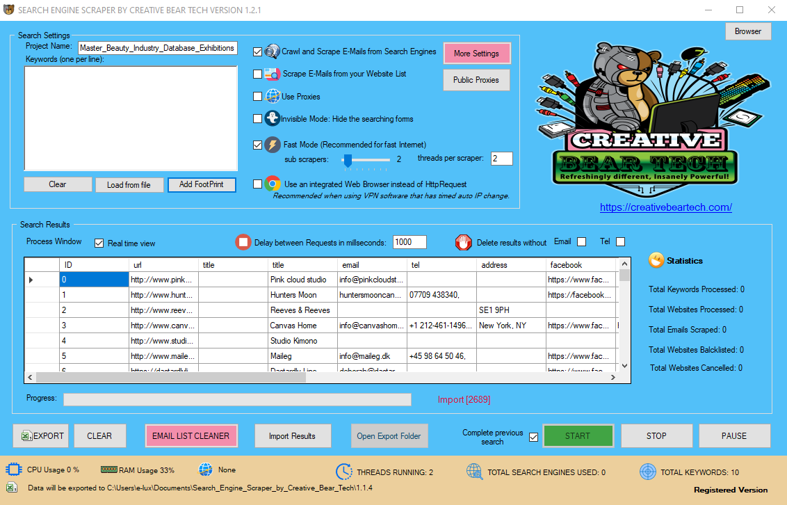 food and beverage manufacturing email list